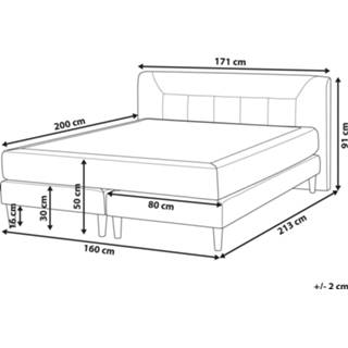 👉 Boxspring beige fluweel 160 x 200 cm MARQUISE 4251682259941