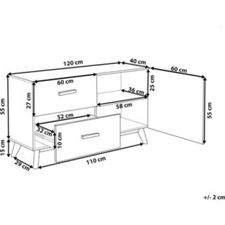 👉 Dressoir bruin wit Lichte Houtkleur lichtbruin/wit FILI 4251682263825