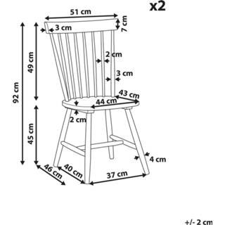 👉 Eetkamerstoel zwart set van 2 BURGES 4251682258425