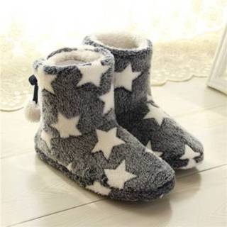 👉 Katoenen pantoffel blauw active vrouwen Winter dikke bodem Home Boots pantoffels voor dames, maat: 40-41 (donkerblauw)