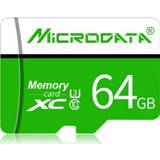 👉 Micro SD geheugenkaart groene witte active MICRODATA 64GB U3 en TF (Micro SD)
