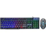 👉 Toetsenbord transparant active SHIPADOO D280 1000 DPI 104-toetsen Bedraad RGB-achtergrondverlichting Karakter spel Mechanisch gevoel Schorsing + 3D Cool Mouse Kit voor laptop, pc