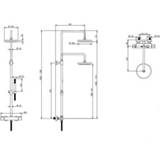 👉 Hand douche messing rond thermostatisch knop squadra opbouw keramisch mat zwart vast Regendoucheset Luxe Bongio met Handdouche 8719304922254