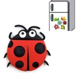 👉 Koelkast siliconen active 10 STKS Leuke Cartoon Insect Zachte Stickers Schoolbord Magneet (Kever)