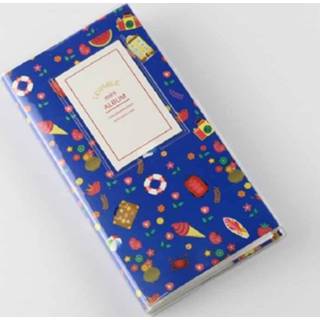 👉 Fotoalbum blauw active Cartoon Pattern Pocket Album Candy Color Fotoalbums (Sea Travel Dark Blue)