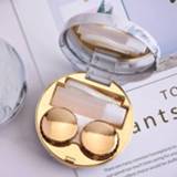 👉 Contactlens goud active Marmering Plating Kleur Contactlenzen Doosje Brillenkoker (Goud)