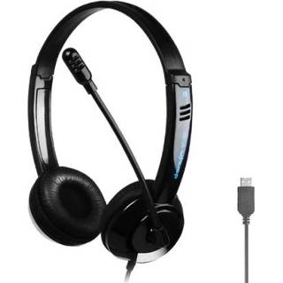👉 Microfoon zwart leer active kinderen DANYIN DT326 Op het hoofd gemonteerde desktopcomputer leren draadheadset met microfoon, kabellengte: 1,8 m, stijl: USB (zwart)