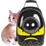 👉 Backpack transparant zwart active 12-gaats ademend Go Out Portable Space Capsule Pet Carrier (Black Diamond)