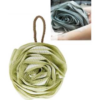 👉 Baddoek groen active 4 STUKS Rose-vormige voor volwassen badbal wrijfhanddoek (groen)