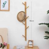 👉 Kapstok bamboe houten active Muurhanger Haak Kleerhanger Stand Muur Ophangbeugel, Stijl: 11 Haken (natuurlijke kleur)