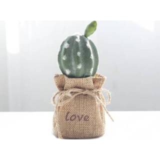 👉 Ornament linnen active Simulatie Cactus Plant Ingemaakte Letters Desktop Ornamenten (Prickly Pear B)