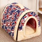 👉 Hondenbed s active Opvouwbaar Kattenbed Huis Dierbenodigdheden voor kleine middelgrote honden Reiskennels, Maat: (Union Jack)