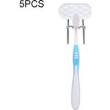 👉 Tandenborstel wit active 5 STKS roestvrijstalen bekerhouder wandmontage wasbekersrek, stijl: enkele rij (wit)