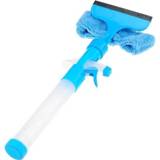 👉 Blauw active Multifunctionele dubbelzijdige reinigingsschraper Huishoudelijk gereedschap Spray Waterborstel Glasschraapgereedschap Reiniger (blauw)