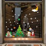 👉 Kerst muursticker active 6 STKS Muurstickers Winkelcentrum Kerstversiering Vensterglas Stickers (Kerstboom)