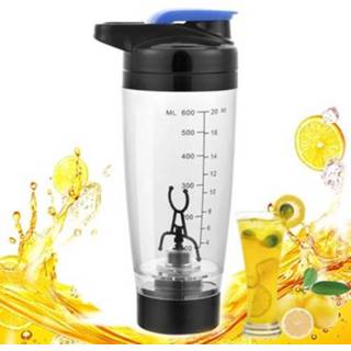 👉 Waterfles blauw active 600ML Mixer Draagbare Elektrische Eiwit Automatische Creatieve Koffiemelkbeker (blauw)