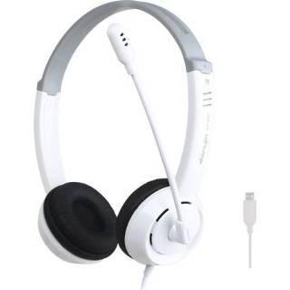 👉 Microfoon wit leer active kinderen DANYIN DT326 Op het hoofd gemonteerde desktopcomputer leren draadhoofdtelefoon met microfoon, Kabellengte: 1,8 m, Stijl:één gat Vier niveaus (wit)