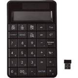 👉 Draadloos toetsenbord zwart active MC-56AG 2 in 1 2.4G USB numeriek en rekenmachine met LCD-scherm (zwart)