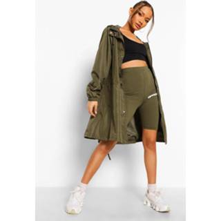 👉 Oversized Festival Regenjas Met Capuchon, Khaki