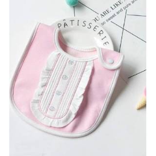 👉 Handdoek roze active kinderen Stalknecht Speeksel Kind Fake Gentleman Vlinderdas Persoonlijkheid Waterdichte Slabbetje (Roze)