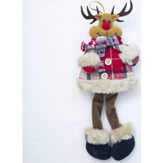 👉 Ornament active 2 STUKS Christmas Plush Doll Toy Ornaments (Christmas Elk)