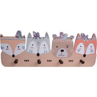 👉 Kapstok active Creatieve decoratieve Cartoon dierenhanger gratis ponsen (Fox Animais)