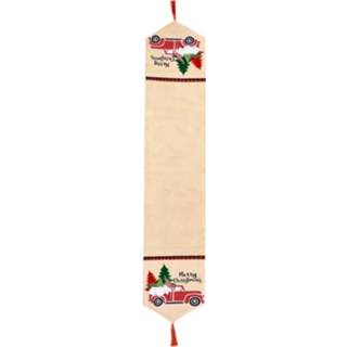 👉 Tafelkleed active senioren Kerstdecoratie Kerst Bloem Cartoon Auto Ouderen Tafelloper Vakantie Tafeldecoratie (A067 Tafelloper)