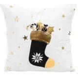👉 Kussenslop active Vrolijk Kerstfeest Kussensloop Goudfolie Afdrukken Sofa Taille Gooi Kussenhoes Koffie Winkel Decoratief 43cm x (10)