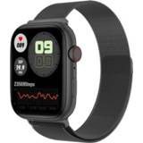 👉 Smartwatch zwart active DW35PRO 1,75 inch kleurenscherm IPX7 waterdicht smartwatch, ondersteuning voor Bluetooth beantwoorden en weigeren / slaapbewaking hartslagbewaking, stijl: stalen band (zwart)