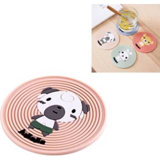 Placemat roze siliconen s active 2 STKS Cartoon Dier Patroon Isolatie Pad Home Anti-verbranding Braadpan Hoge temperatuur Pannenlap Hittebestendige Coaster, Maat: (Roze)