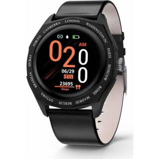 👉 Smartwatch zwart active V18 1,22 inch IPS kleurenscherm smartwatch, ondersteuning oproepherinnering / hartslagbewaking bloeddrukbewaking sedentaire herinnering (zwart)