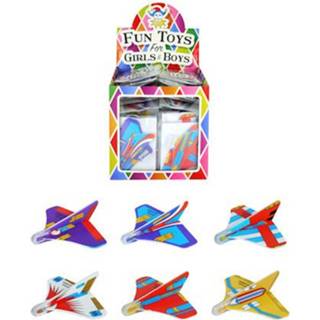 👉 Uitdeelcadeautje papier multikleur Uitdeelcadeautjes - Mini Star Glider Vliegtuigen In Traktatiebox (72 5050203017799