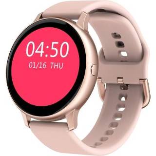 👉 Smartwatch active DT88 Pro 1,2 inch HD-scherm smartwatch, IP67 waterdicht, ondersteuning voor muziekbediening / GPS hartslagmeter slaapmonitor bloeddrukmonitoring, horlogeband: siliconen band (roségoud)