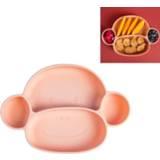 👉 Dinerbord roze siliconen active baby's kinderen Babyvoedingssupplement Zuignap Kom Scheiding Geïntegreerde Anti-Fall Cartoon Servies (roze)