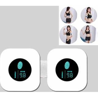 👉 Riem wit active USB Buikvibratie Massage Afslankmachine Lichaamsvormende Afslankmachine, Stijl: Dubbel model (wit)