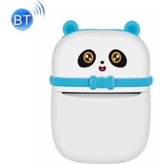 👉 Thermische printer blauw active Panda Mini Zak Student Huiswerk Fouten Collecties Bluetooth Fotoprinter (Engelse versie Blauw)