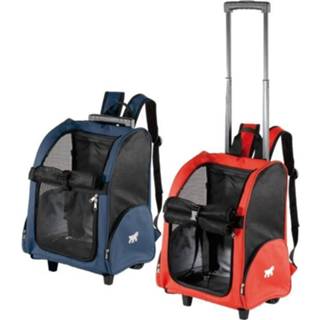 👉 Trolley blauw rood Draagtas Voor Hond En 28 X 32 51cm 8010690088389