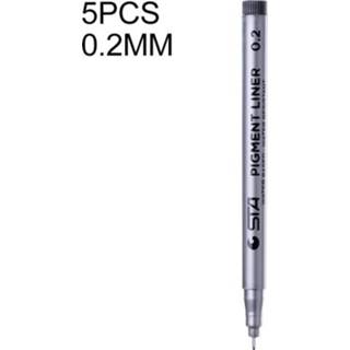 👉 Inkt cartridge zwart active 5 STKS Micron Markeerstift Fineliner Schetspennen 0.2mm