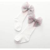 👉 Sokken wit s active meisjes baby's Katoenen met strikdans voor Hoge babysokjes, maat: (wit)