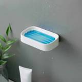 👉 Afvoer blauw active 8 STKS dubbellaags zeepbak badkamer rek (blauw)