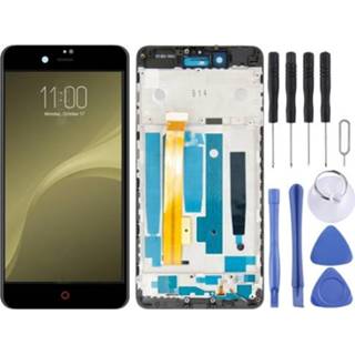 👉 Digitizer zwart s active Lcd-scherm en volledige montage met frame voor ZTE Nubia Z11 Mini NX549J (zwart)