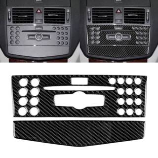 👉 Middenconsole koolstofvezel active Auto paneel decoratieve sticker voor Mercedes-Benz W204 C klasse 2007-2010