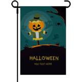 👉 Vlag linnen active 4 STUKS Dubbelzijdig Halloween Tuin Decoratieve (GF207-6 Pompoen Vogelverschrikker)