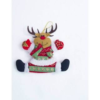 👉 Ornament active 2 STUKS Christmas Tree Fabric Little Doll Pendant (Christmas Elk)