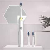 Elektrische tandenborstel wit bont active 2 STUKS Huishoudelijk Paar Smart Sonic Vibration Zacht Waterdichte tandenborstel, Kleur: Gordijn Kleur (3 opzetborstels) Batterij