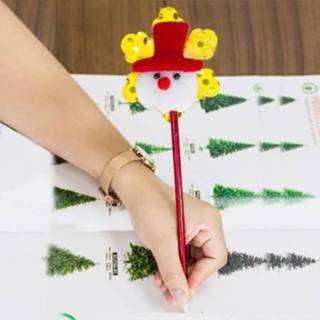 👉 Balpen active kinderen 2 STUKS Kerstdecoratie Creatieve Cartoon Pen Leuke Kind Student Briefpapier (Kerstmissneeuwman)