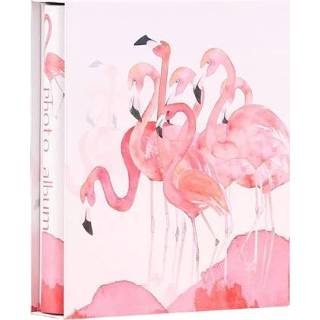 👉 Fotoalbum active baby's 4D 6 inch Interstitial 50 Pagina's voor 200 STUKS Foto'S Plakboek Baby Familie Bruiloft Fotoalbums (Flamingo)