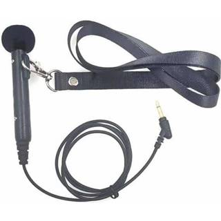 👉 Draagkoord zwart active MK-7 3,5 mm elleboogkop handheld-luidspreker Nekmicrofoon met draagkoord, lengte: 1 m (zwart)