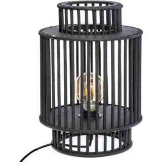 👉 Bamboe lamp zwart - E27 40 W H. 35 Cm 3560238704363