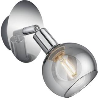 👉 Wandspotje glans chroom aluminium Led Wandspot - Trion Brista E14 Fitting 1-lichts Rond 6013904384392